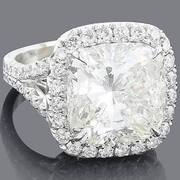 Unique Cushion Diamond Engagement Ring 10.53ct